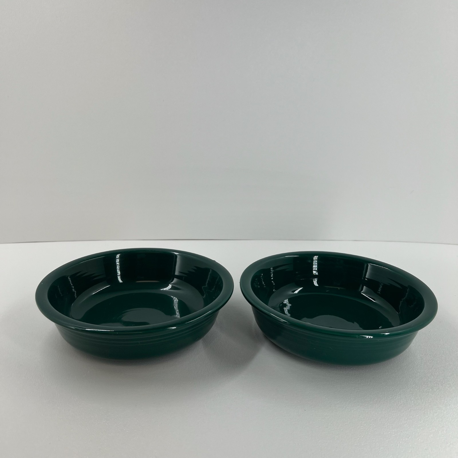 Fiesta Evergreen Small Fruit Bowl Set of 2 HLC Retired Glossy Dark Forest Green