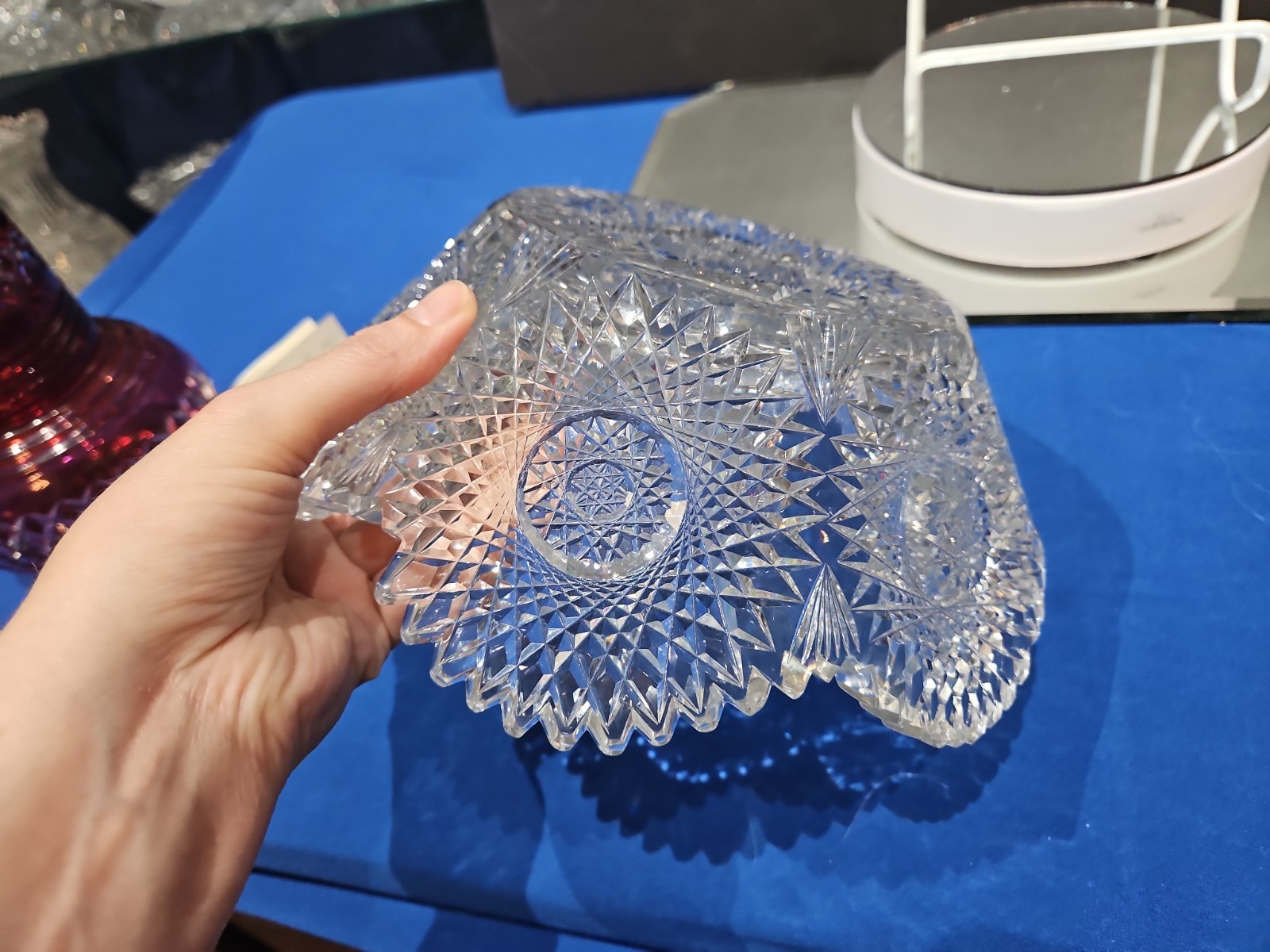 Extra Thick Bowl c.1900 American Brilliant Period Cut Glass Crystal Krantz Smith
