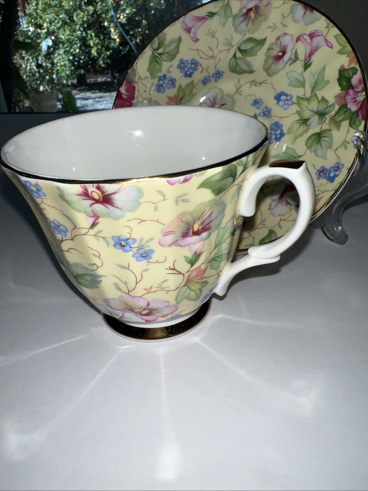 Staffordshire Royal Victorian St George , Dorset Rose Cup Saucer NOTEs