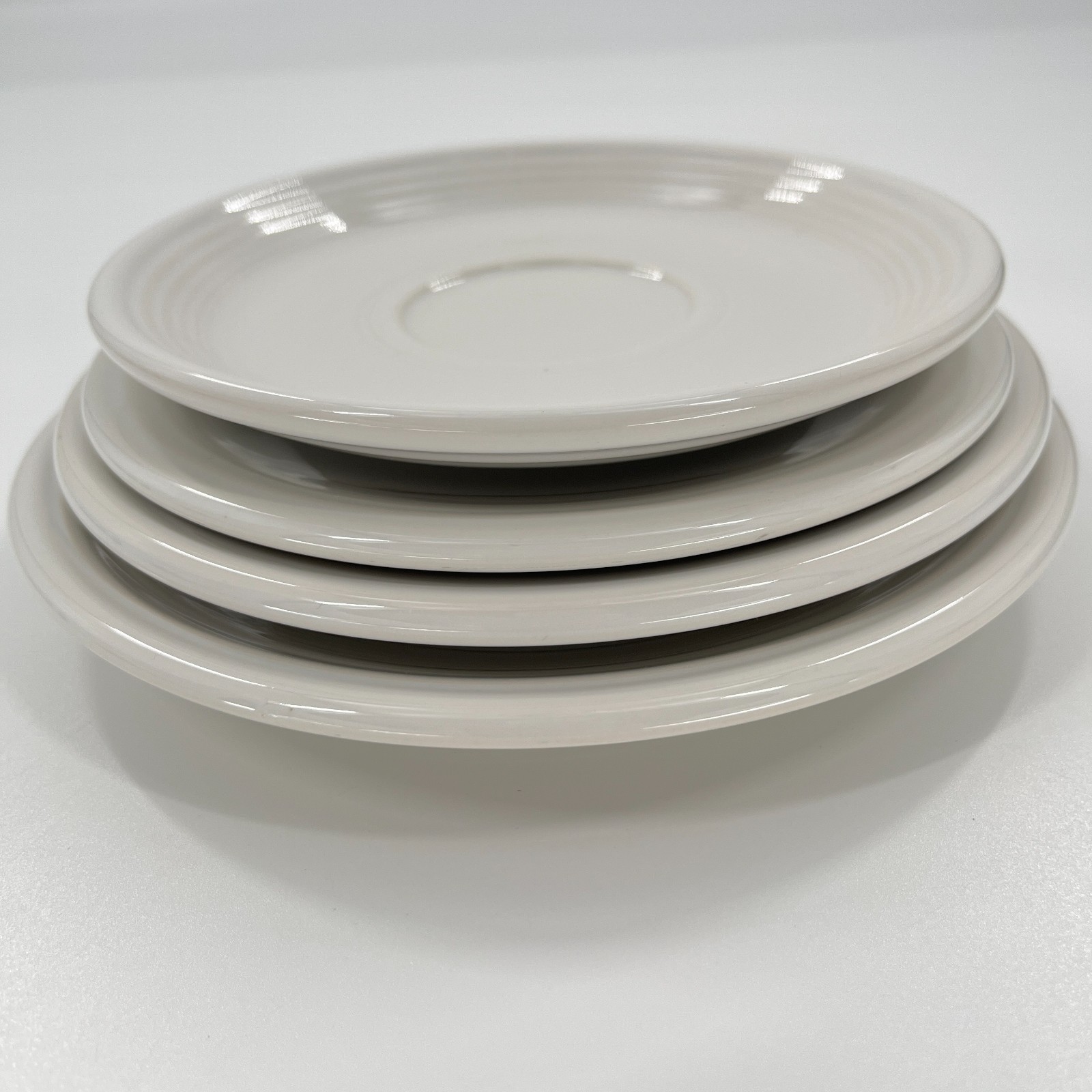 Fiesta Dinnerware Set White 14 Piece Post 86 Lot Bowls Plates Tray Platter Cup