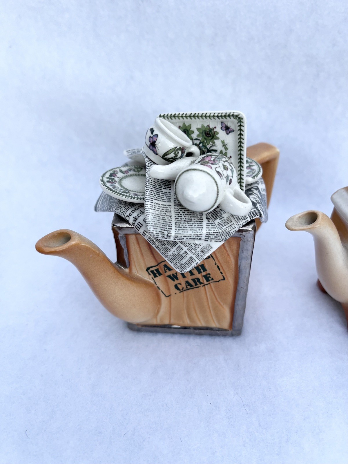 Portmeirion Mini Botanic Garden Washstand Teapot Paul Cardew Collectable set