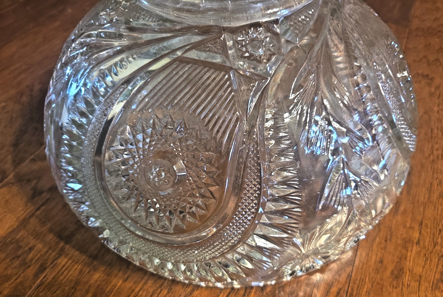 Vintage LE Smith Pinwheel & Stars Punch Bowl + 10 cups Set EUC clear glass Large