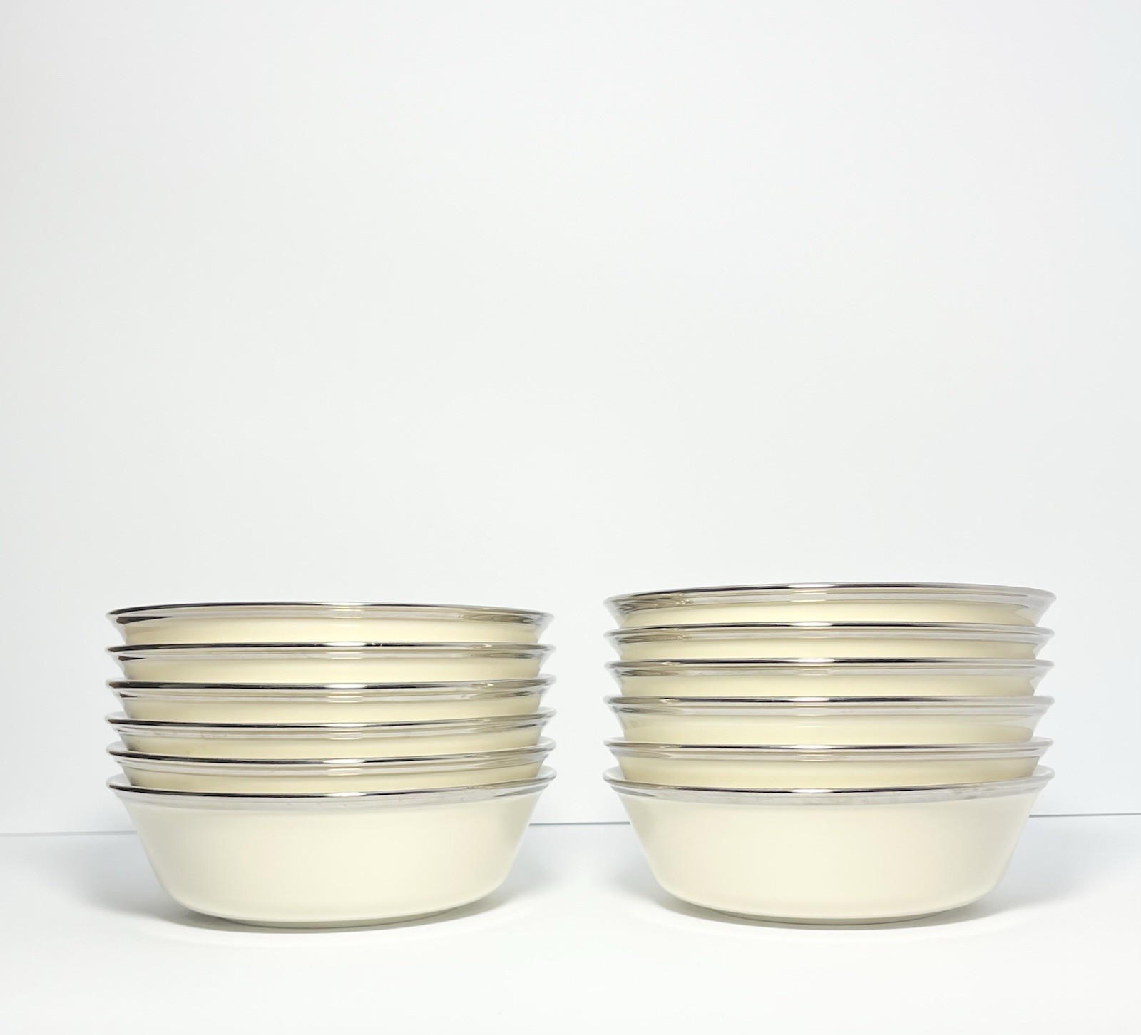 Lenox “Solitaire” Set of 12 Porcelain All Purpose Bowls (Soup Pasta Salad) 6.25”
