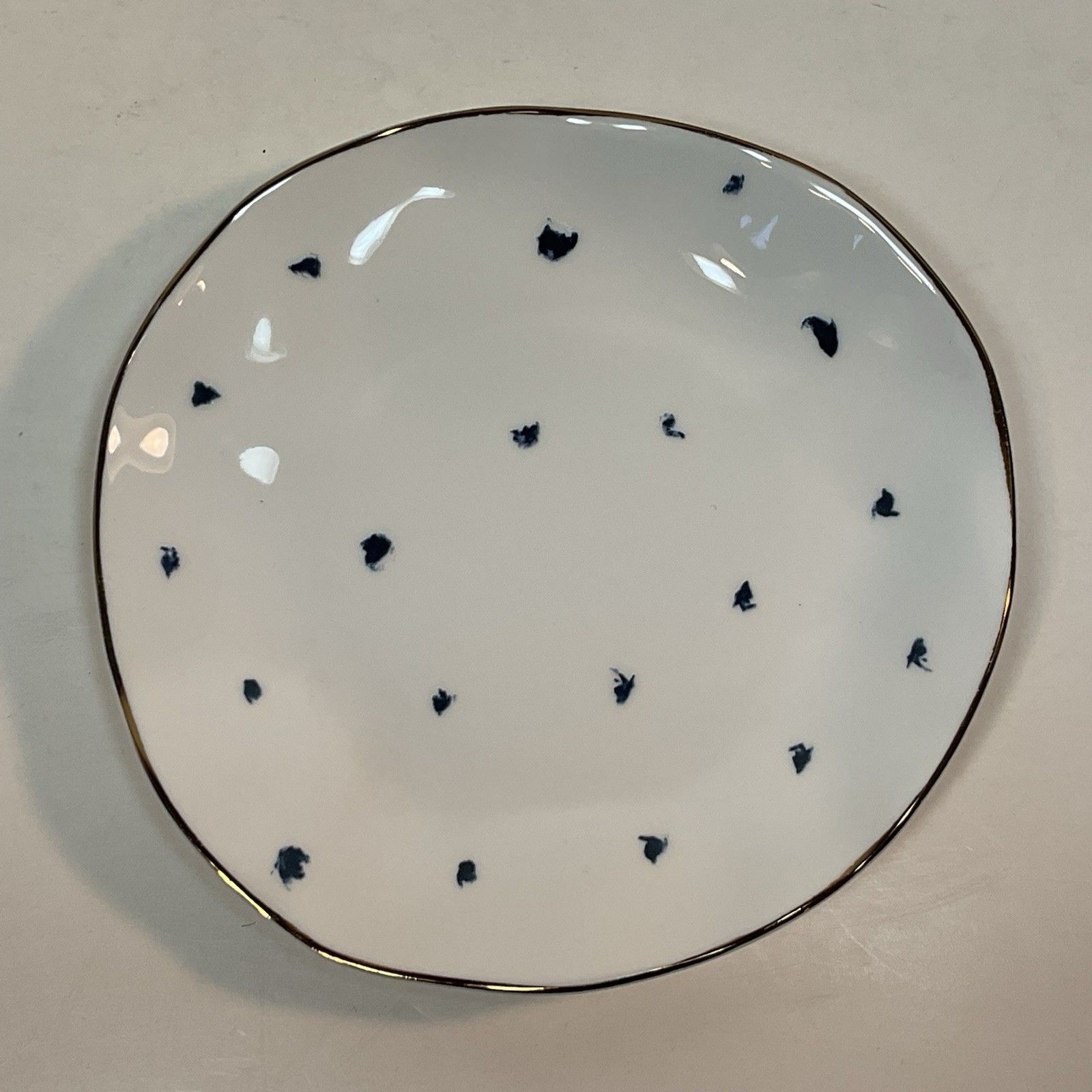 Lenox China BLUE BAY Dessert Plates 6 1/4” Set of 4 Blue White Mixed Bread NEW