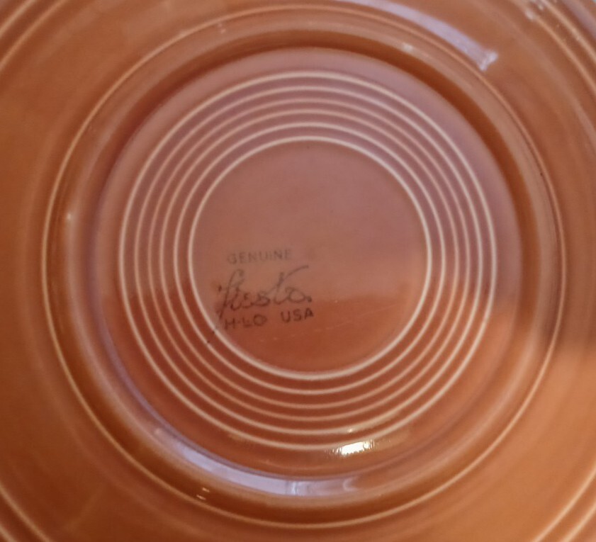 VINTAGE HLC FIESTA 1950-1959 ROSE 10 INCH DINNER PLATE FLAWLESS CONDITION