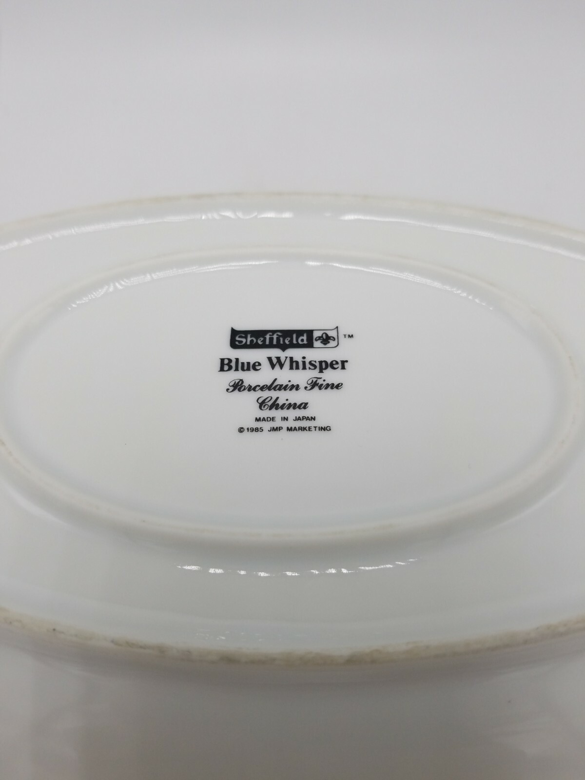 Sheffield “Blue Whisper” Gravy Boat with Attached Underplate