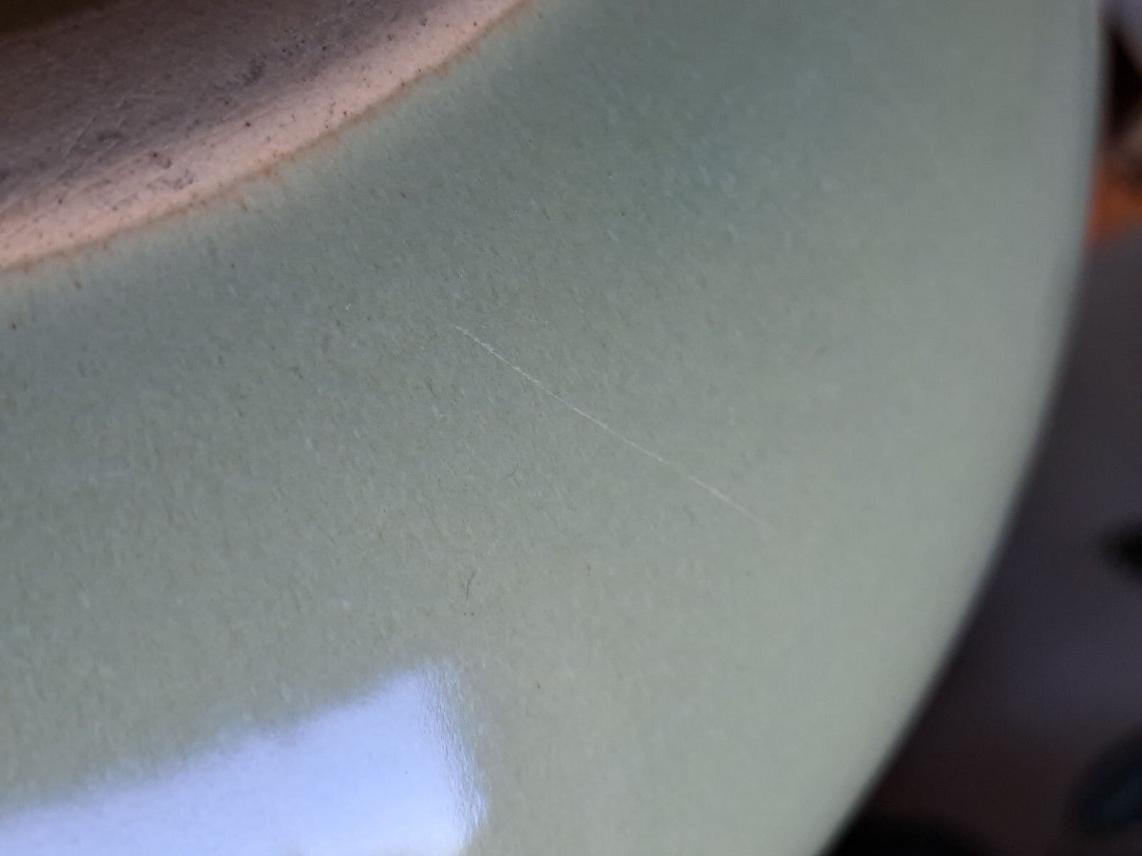 LARGE Vintage La Solana Pottery Mint Green 13″ Salad Serving Bowl Mid Century