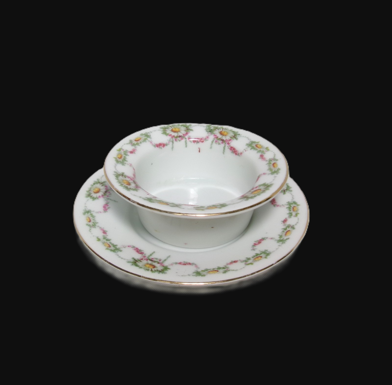 Gorgeous Victorian Antique Porcelain Ramekin & Underplate by Victoria, Austria