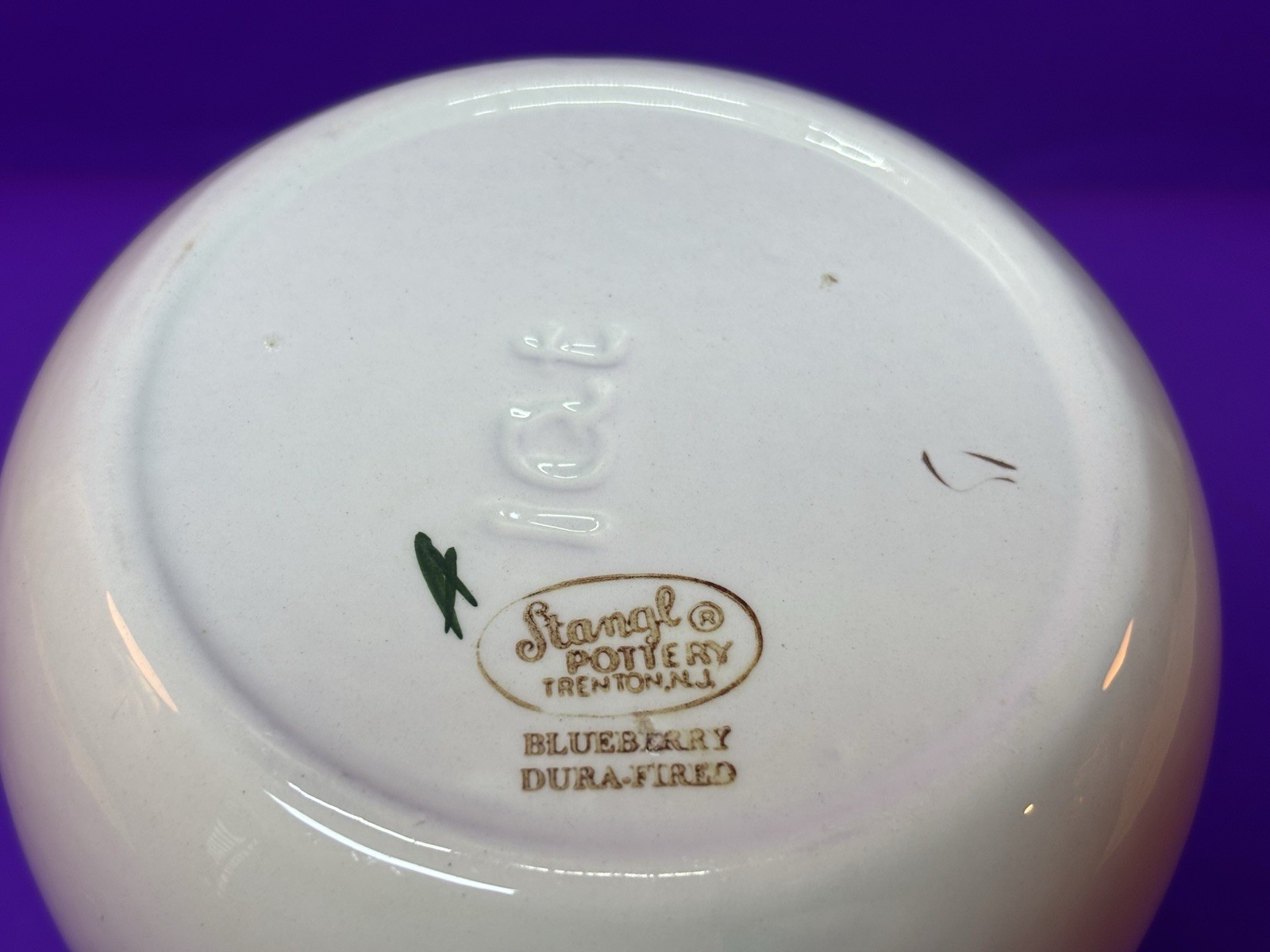 Vintage 1957-1963 Stangl Pottery Blueberry 5″ Milk Jug