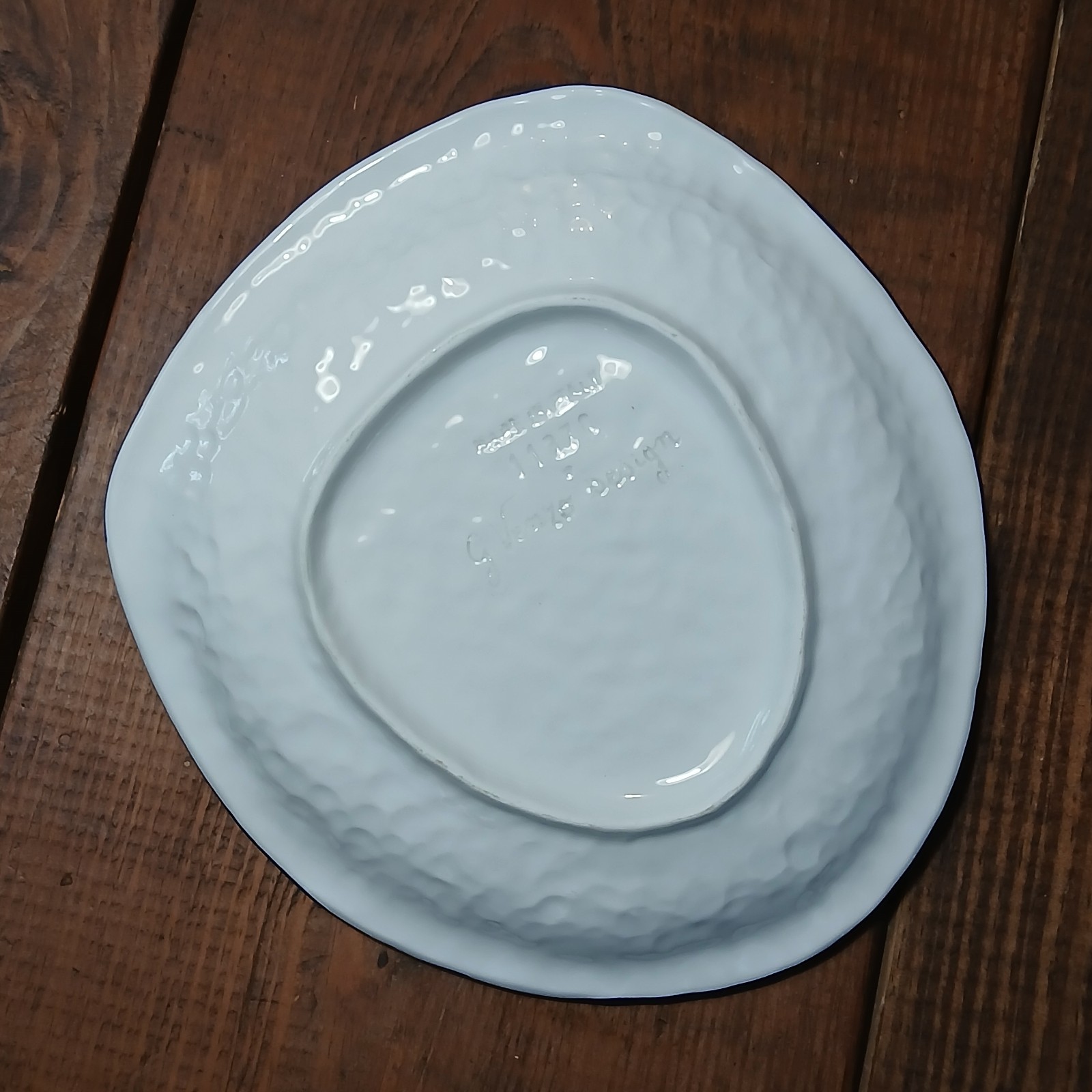 Vintage G. Venzo Bassano Italy Ceramic Rainbow Asymmetrical Plate Set 4pc 9″