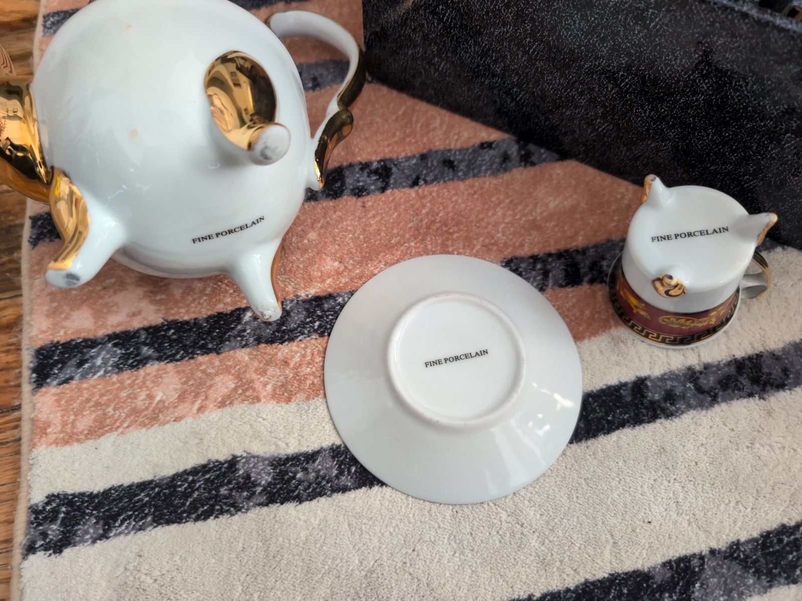Boutique Neoclassical Greek Key Espresso / Coffee Set – Versace Inspired