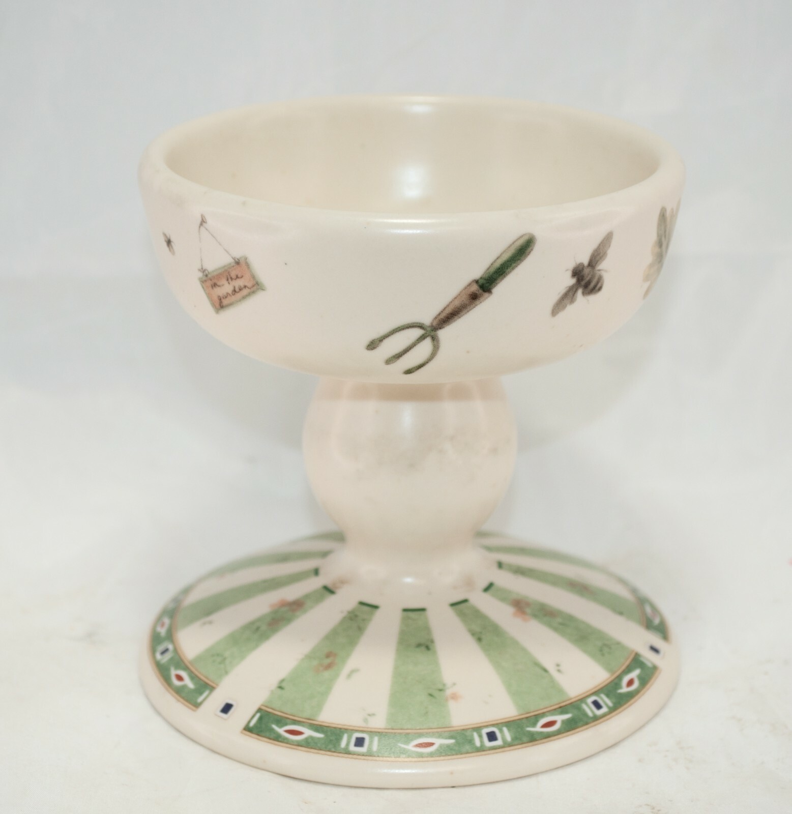 Portfolio by Pfaltzgraff Naturewood Pedestal Candle Holder/Candy Dish