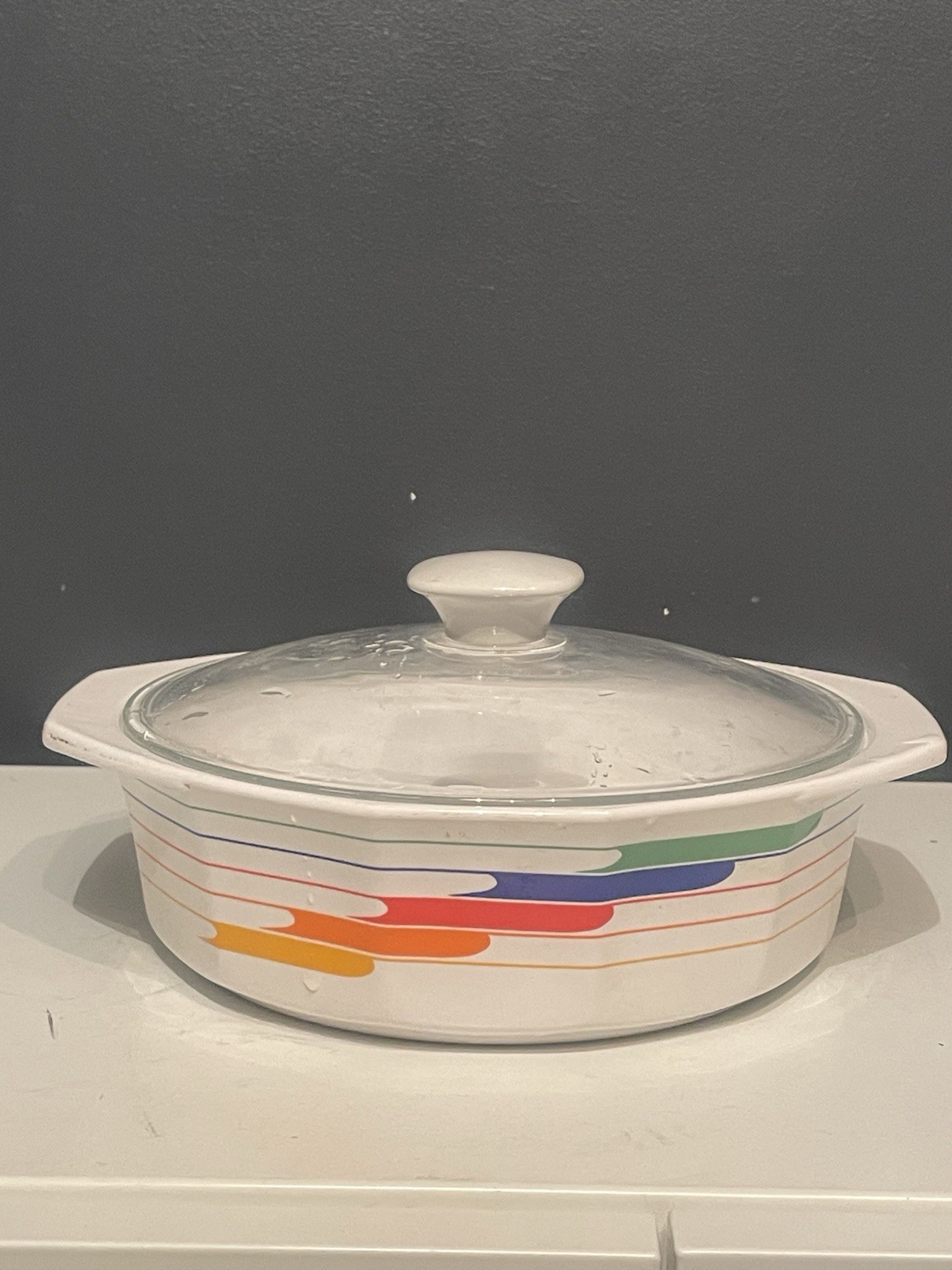 Studio Nova Fire & Ice Covered Casserole with Lid Hi Fi Vtg/Retro 70’s/80’s