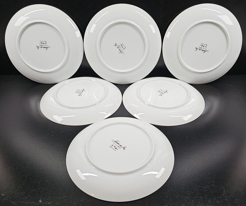 6 Shafford Jardin Des Iris Salad Plate Set Vintage Floral Dishes Japan Retro Lot