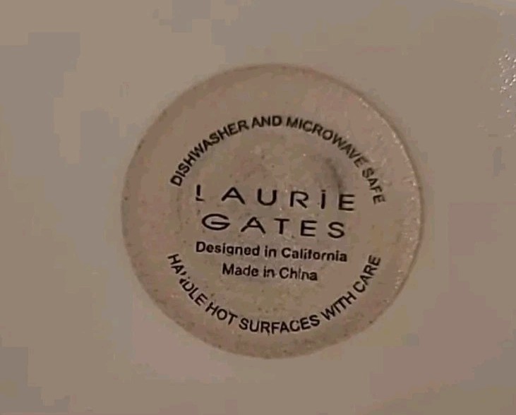 SET OF 4 Laurie Gates MONTEREY Gray Stoneware 10.75″ Dinner Plates