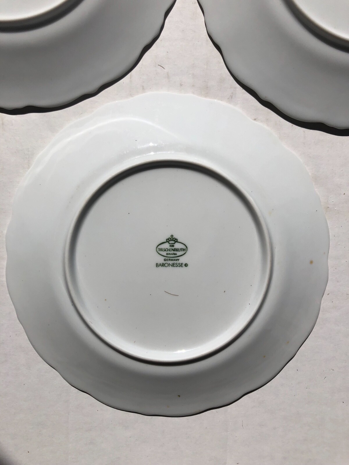 Vintage Tirschenreuth Bavaria Baronesse Dinner Plate Set Of 5 1950-1959 harvest