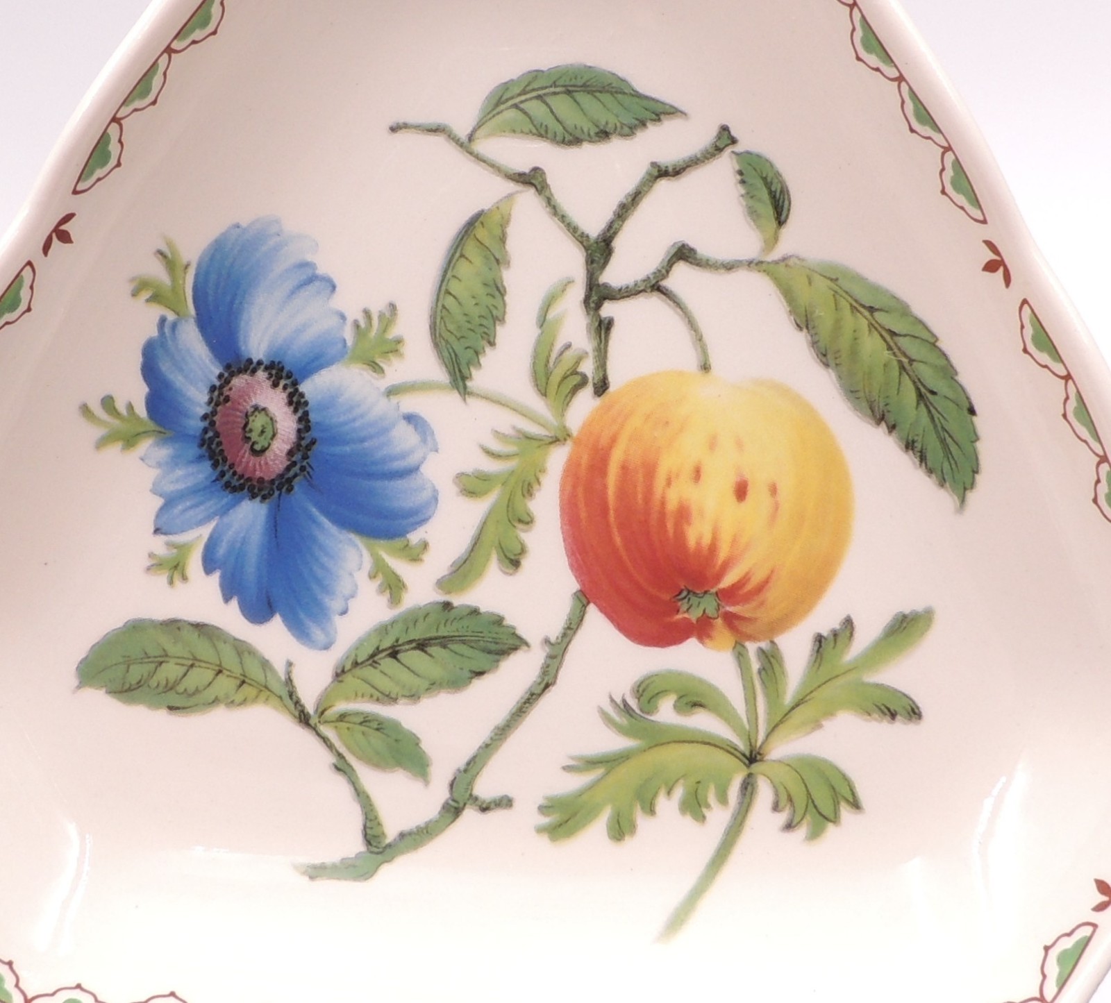 Vintage Spode Victoria Botanical Candy Nut Trinket Dish Bowl Porcelain Fruit