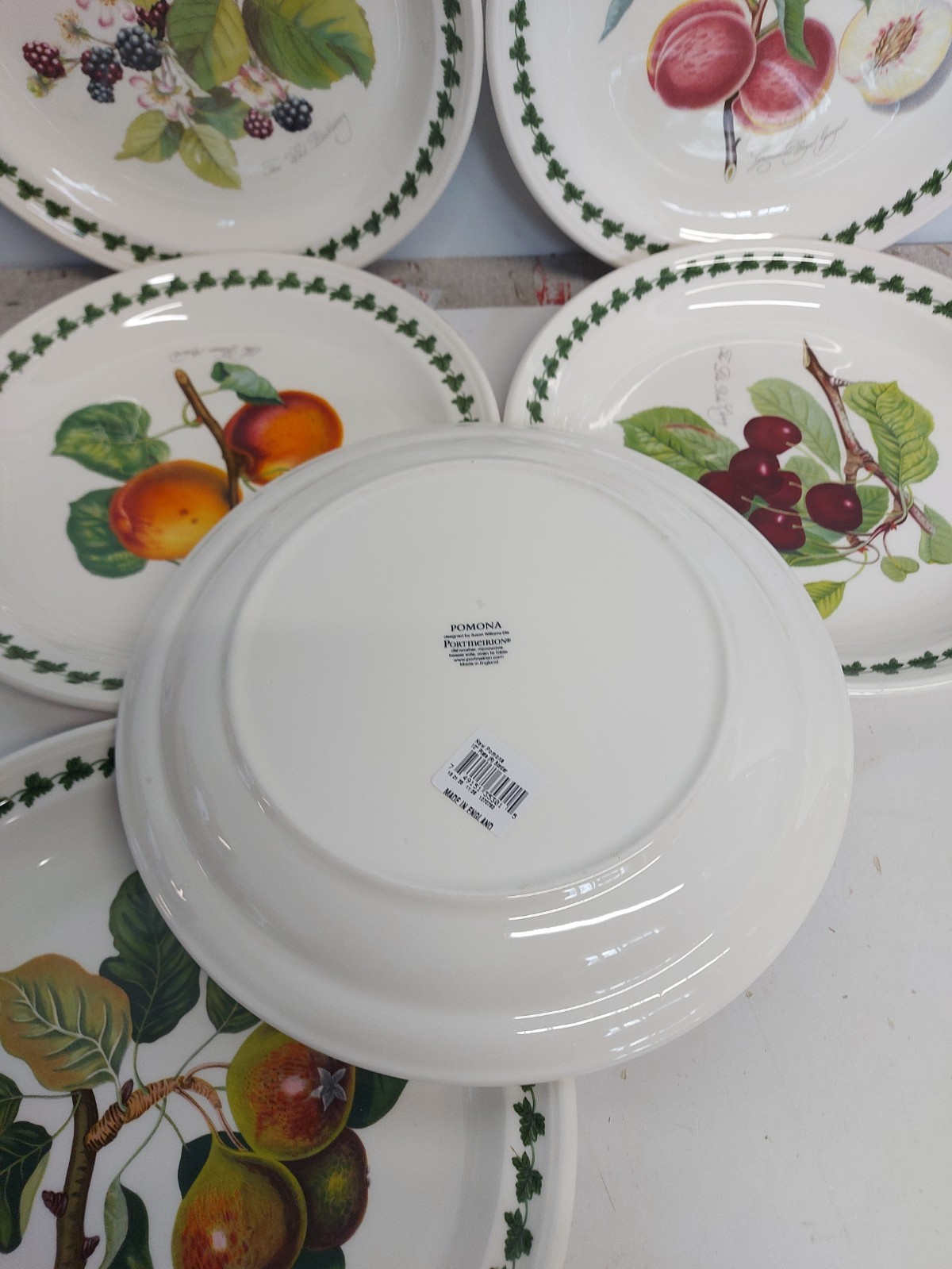 Portmeirion Pomona set of 6 assorted dinner plates—–4701—–