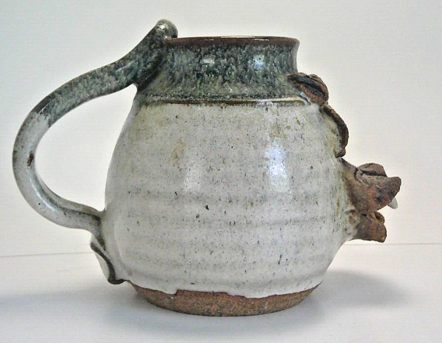 Robert Eakin Stoneware Pottery Funny Animal Face Coffee/Tea Mug Signed Vintage