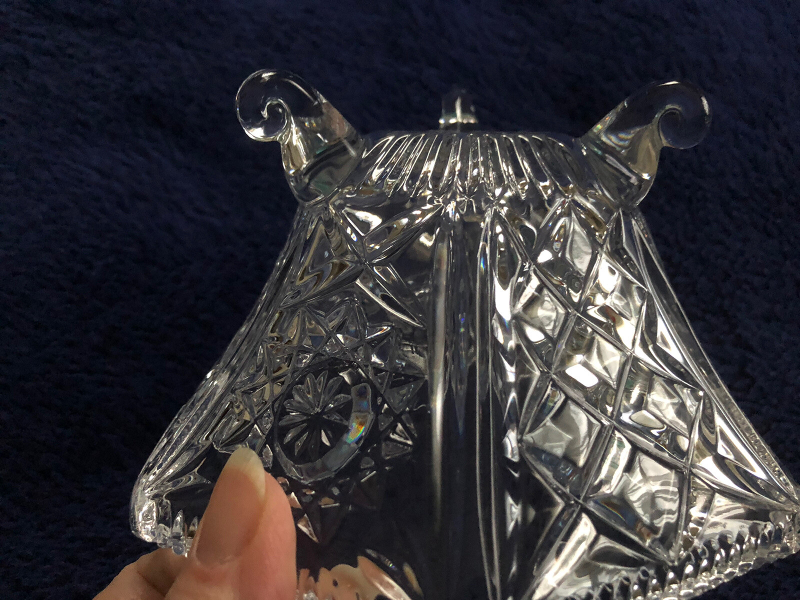 Cut Glass Covered Candy Bowl