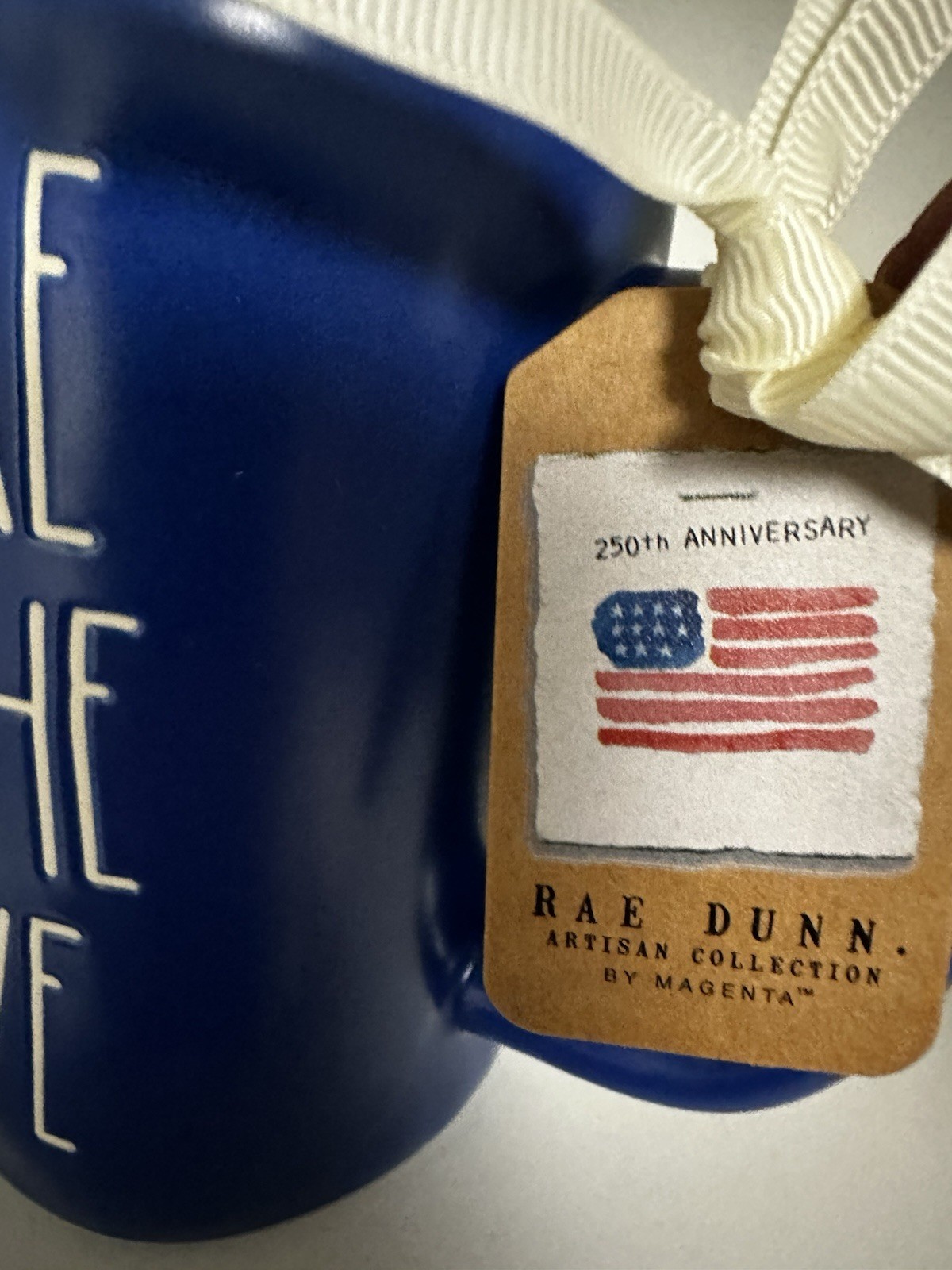 Rae Dunn HOME OF THE BRAVE Patriotic 2026 America 250th Anniversary Mug NEW