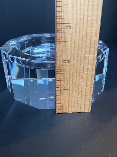 Rosenthal Crystal Faceted Trinket Dish Germany 4.25″ Vintage
