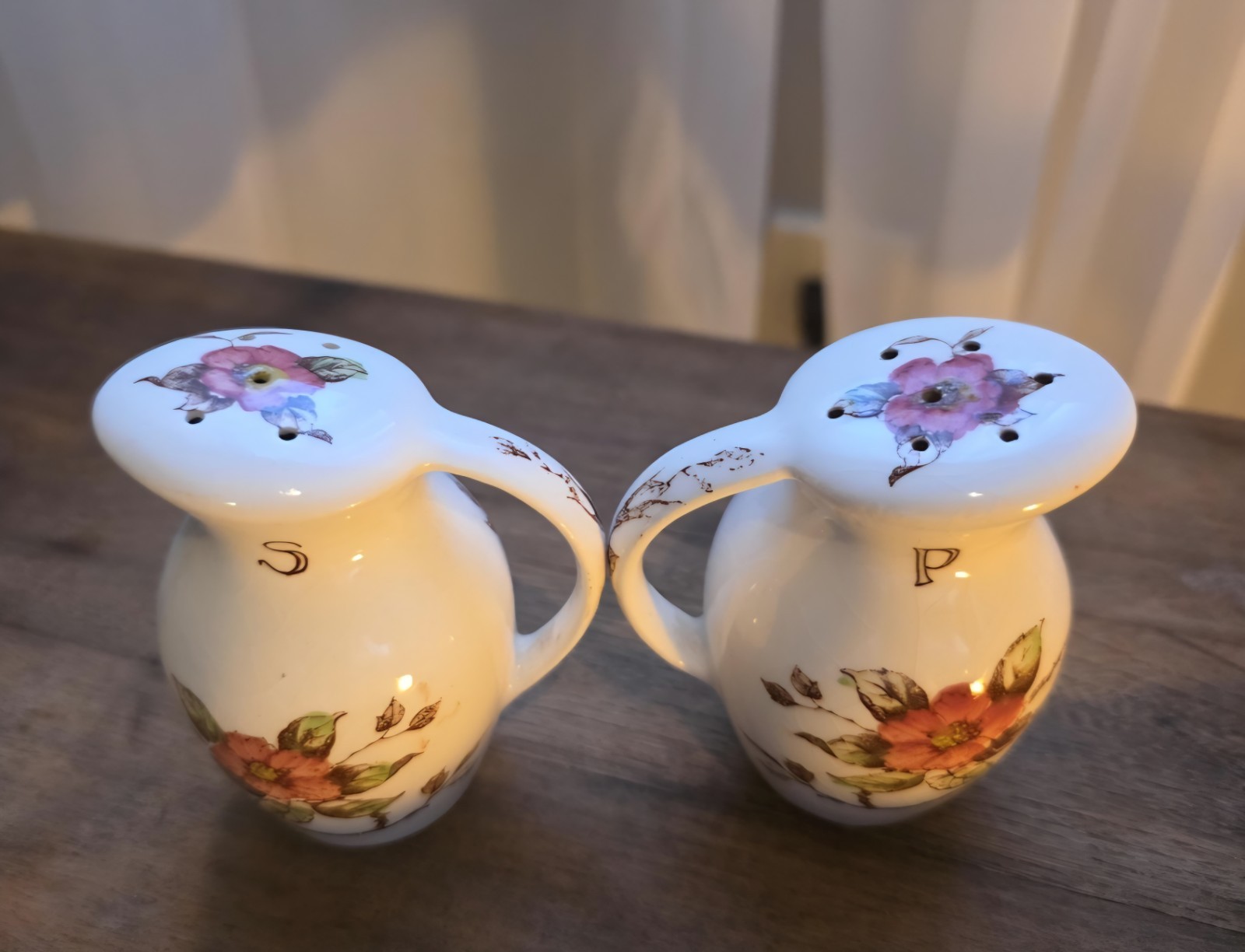 Nascor “Springtime” Ceramic Table Set – 9 Pieces – Pink Rose and Wildflower