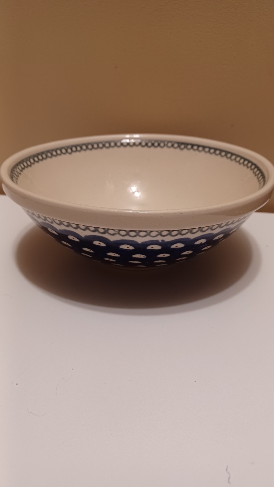 Boleslawiec Poland Small Bowl Blue 6 3/4 X 2.5