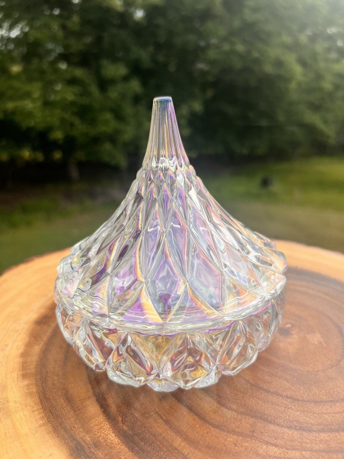Godinger Iridescent Hershey Kiss Candy Dish Unique Decorative Bowl 5 In