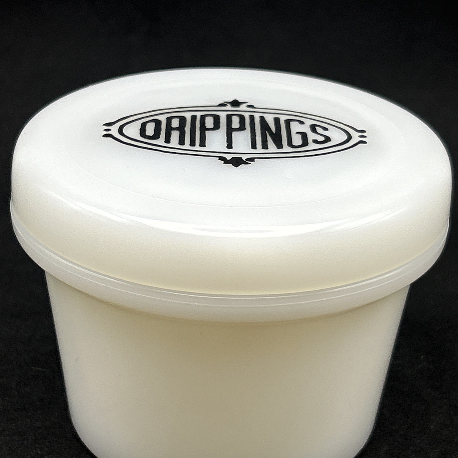 Vintage White Milk Gass Hazel-Atlas “Drippings” Covered Jar 1936 RARE