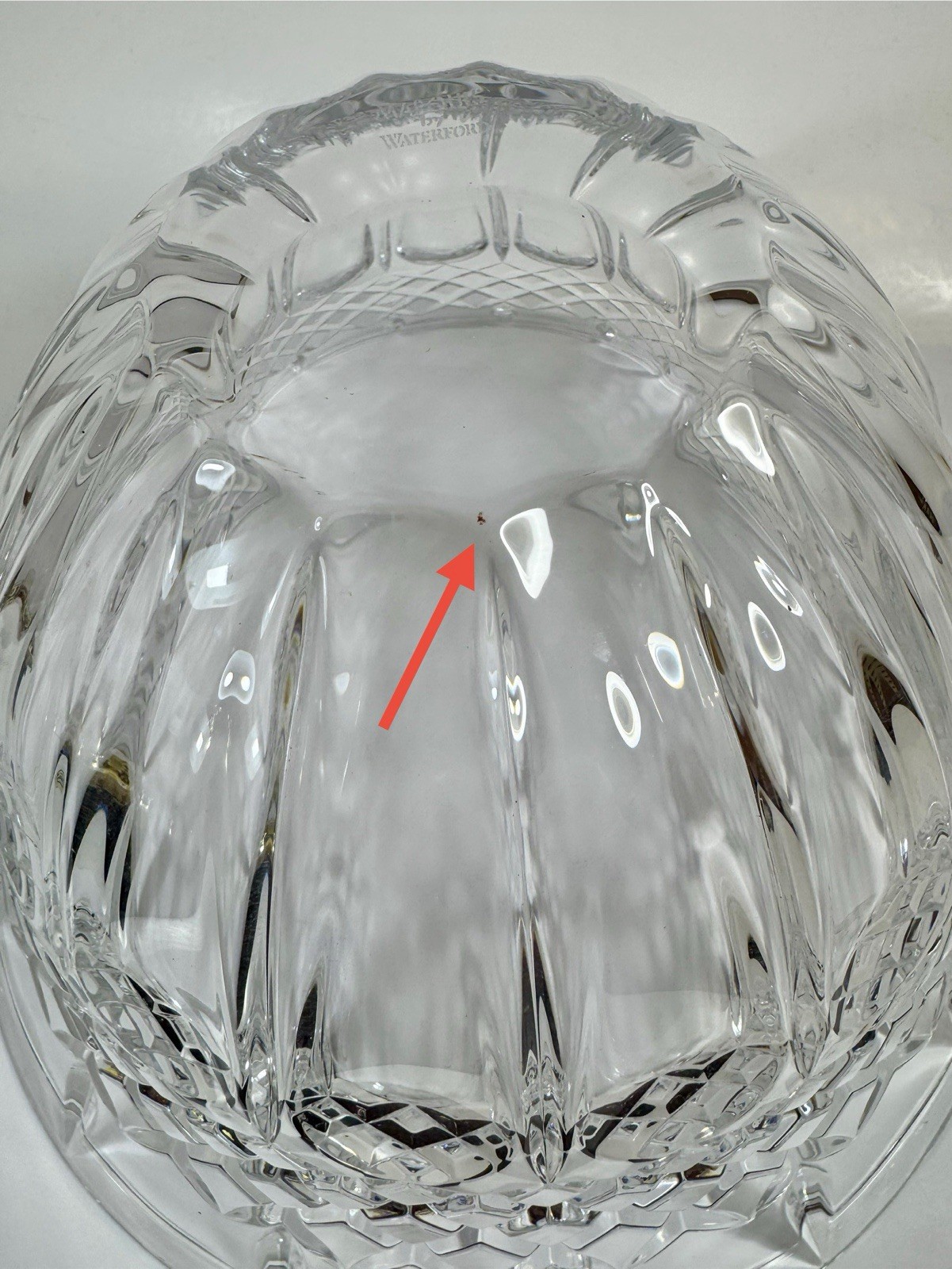 Marquis by Waterford Crystal Bowl Shelton Diamond Cut Glass 8” E38