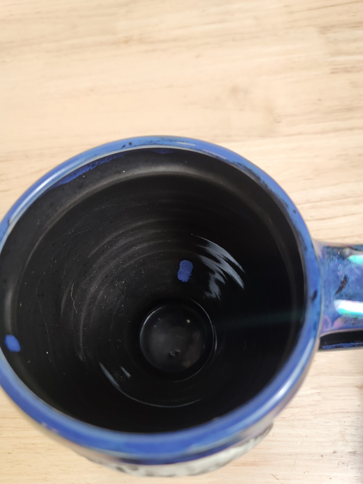 Scrimshaw Pottery Gaboury Ceramic Mug Metallic Glossy UFO Alien Skull Moon