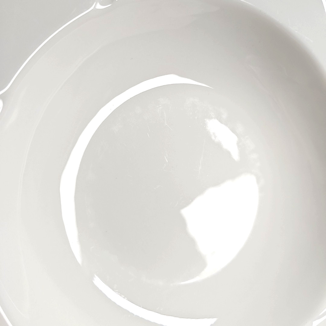 6 Lenox Vibe Rim Soup Pasta Bowl Set White Swirled Elegant Table Dining Dish Lot
