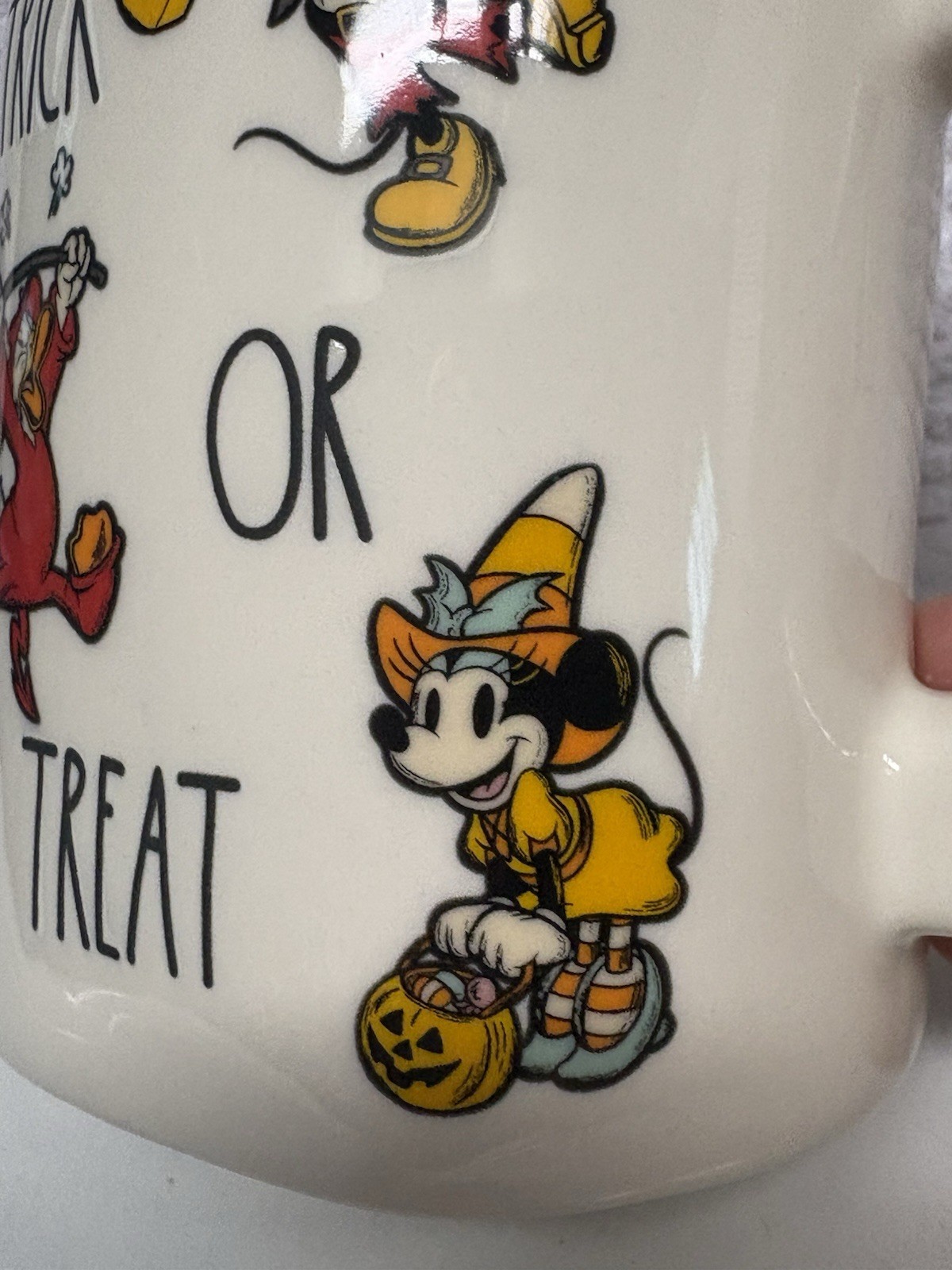 Rae Dunn Disney Mickey & Friends Trick or Treat Halloween Mug New 2026
