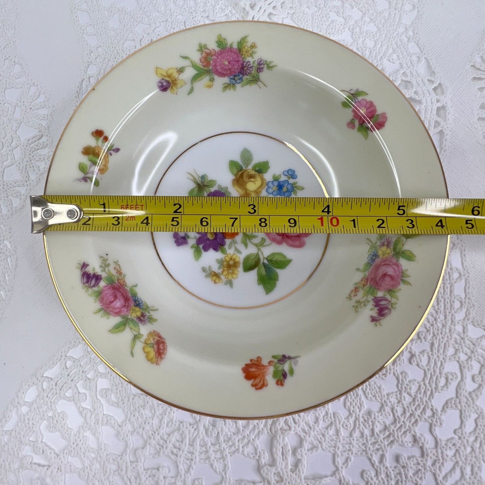 Vintage Rose China Berry Fruit Bowls Set Of 5 Occupied Japan 5.5″ Elegant Dining