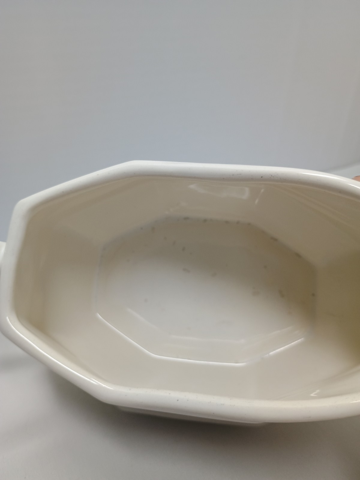 Vintage Homer Laughlin Colonial White Dover Gravy Boat Ivory White Ironstone