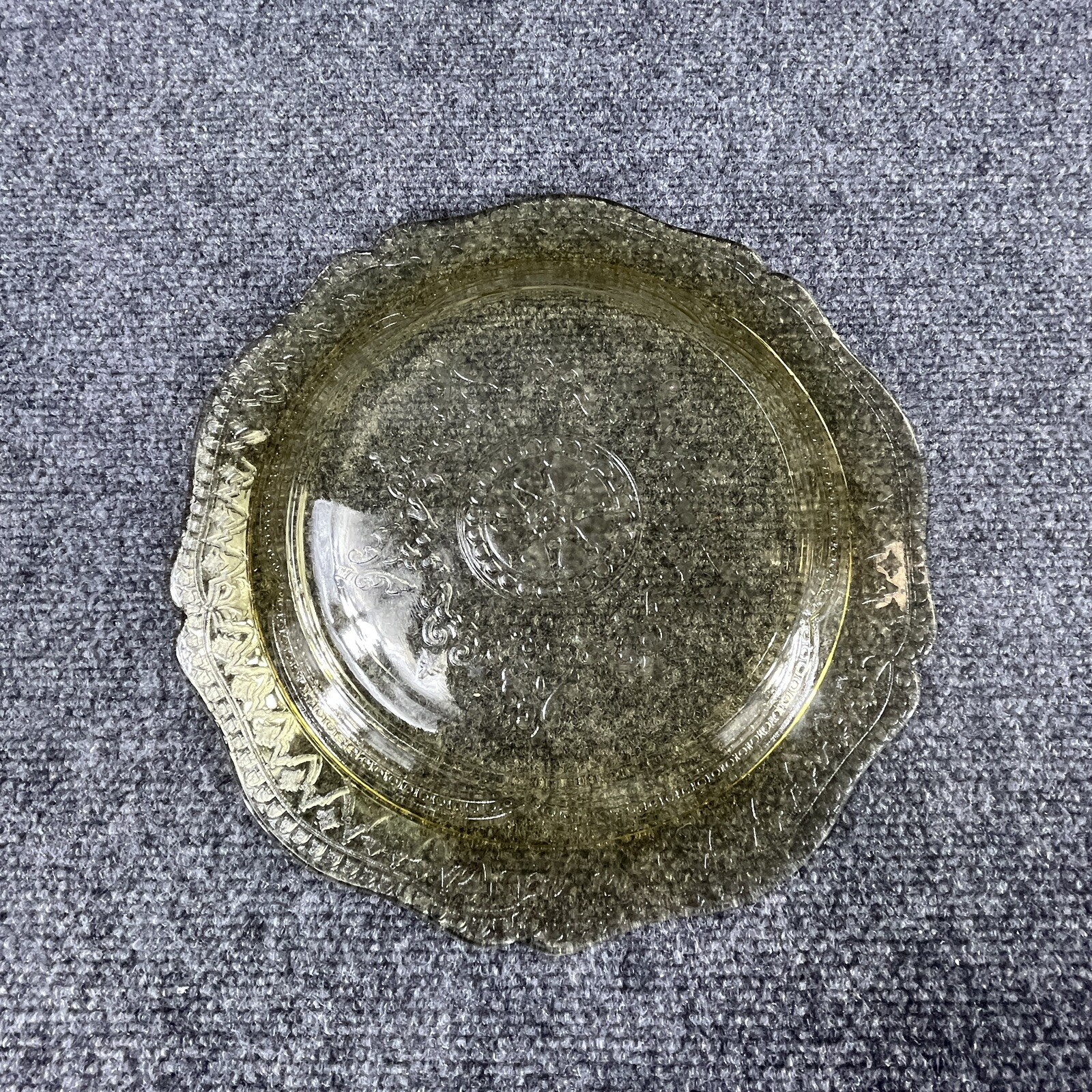 Depression Yellow Glass Platter Tray Plate Serving Dishes Round Oval Vintage Lot