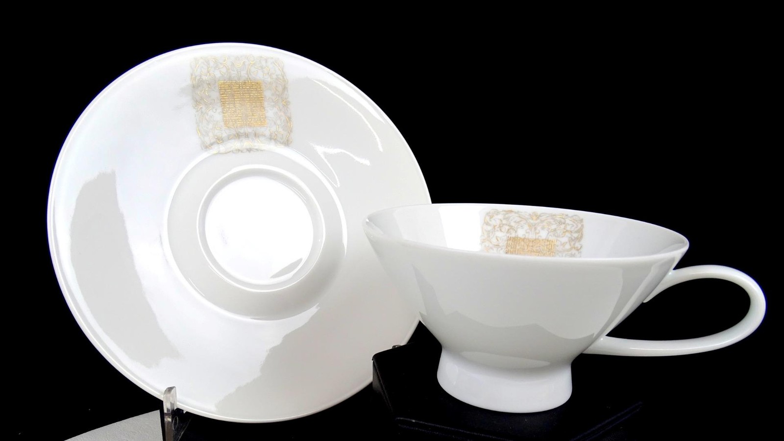 Rosenthal Continental Porcelain Lace Antique Vintage 2.2″ Cup & Saucer Set 1963