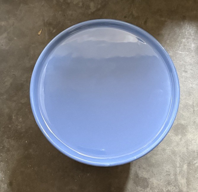 Lt Blue Faiancas Ramos Cake Stand 5.5” Tall 6.25” Wide Made In Portugal