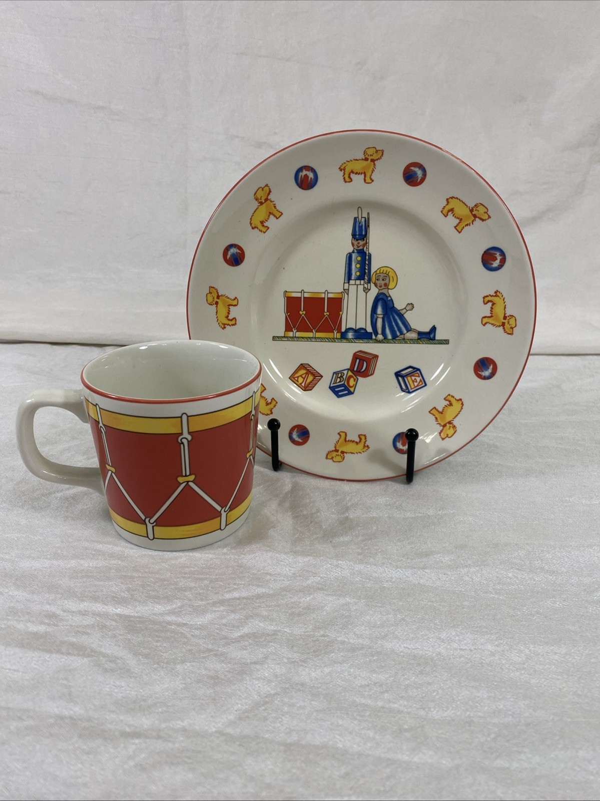 Vintage Tiffany Toys 2-Piece China Child’s Infant’s Dish Set 1992 Plate & Mug