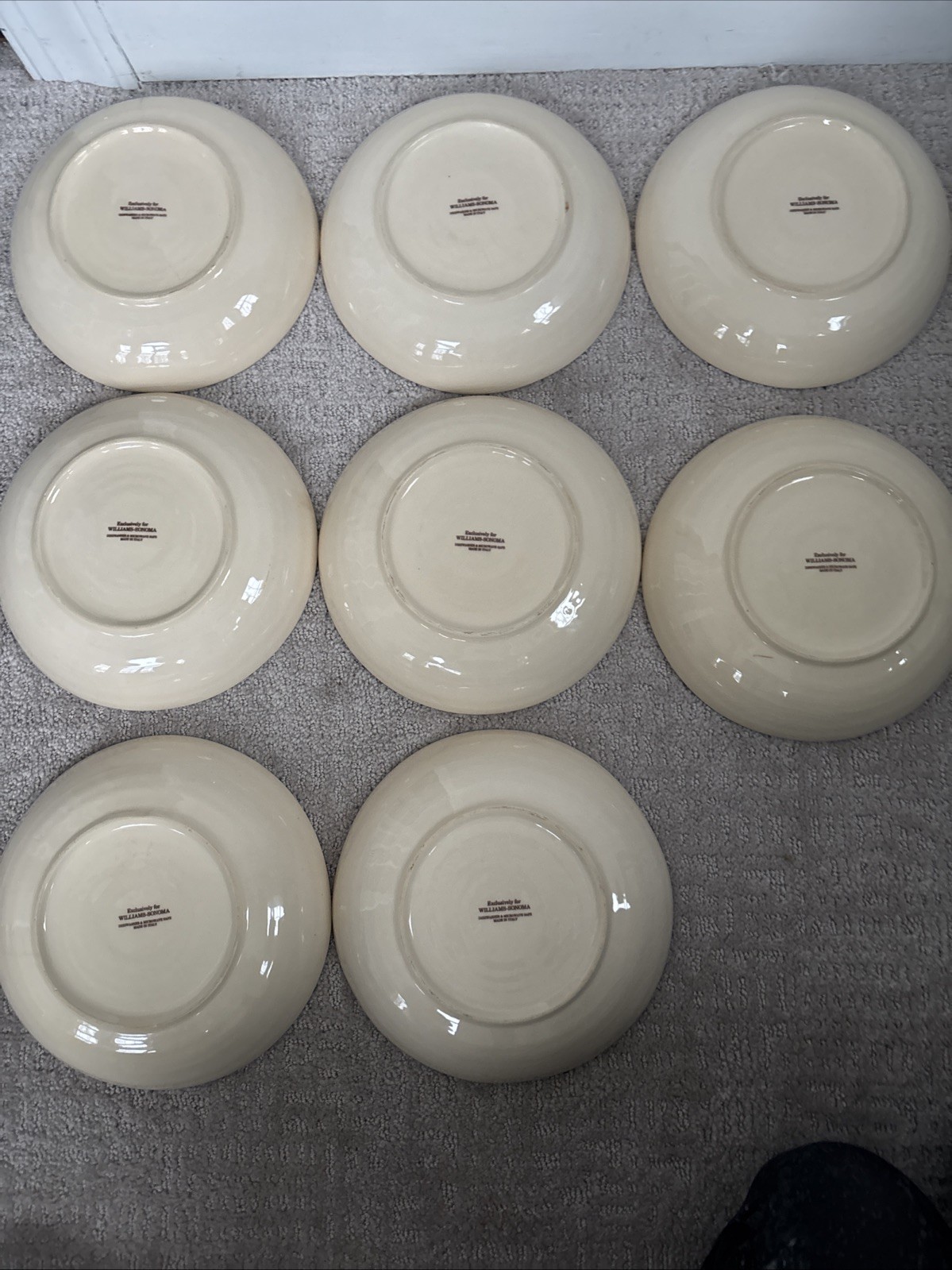 8 Williams Sonoma Rustic Rooster PASTA SALAD BOWLS ITALY FRENCH POTTERY KITCHEN