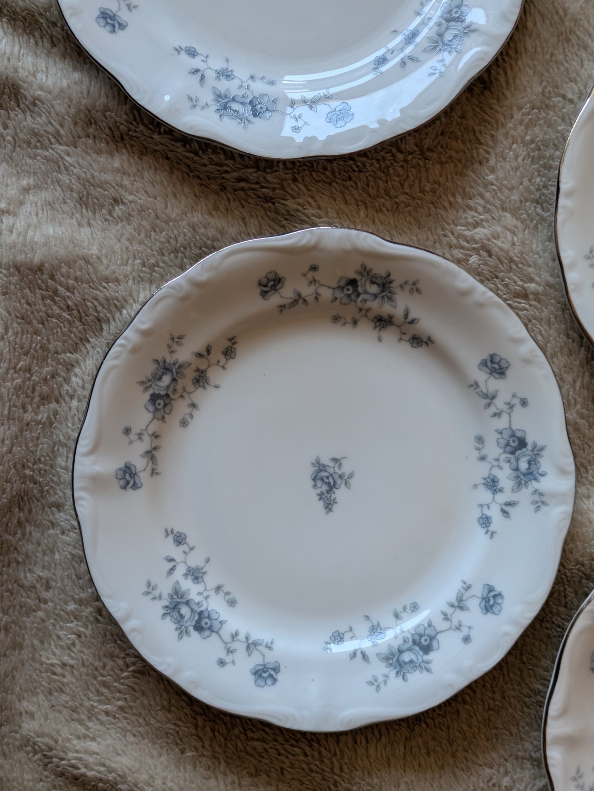 Johann Haviland Bavaria Germany Blue Garland 6.25″ Bread Butter Plate set of 8
