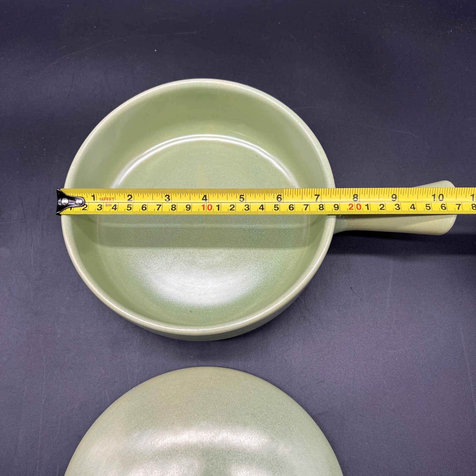 Vtg MCM La Solana Pottery Mint Green Set Of 3 Round Casserole Bowls Pots Lids