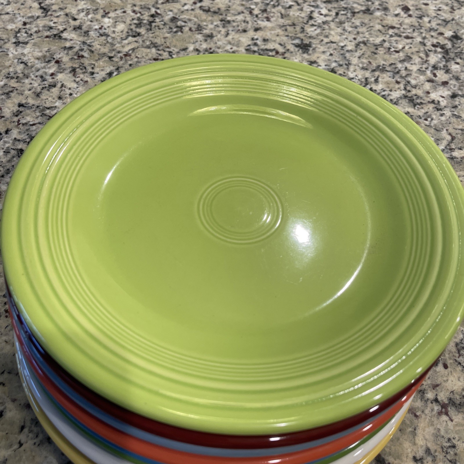 (8) Classic Fiesta Ware 10.5″ Mixed Colors Dinner Plates USA