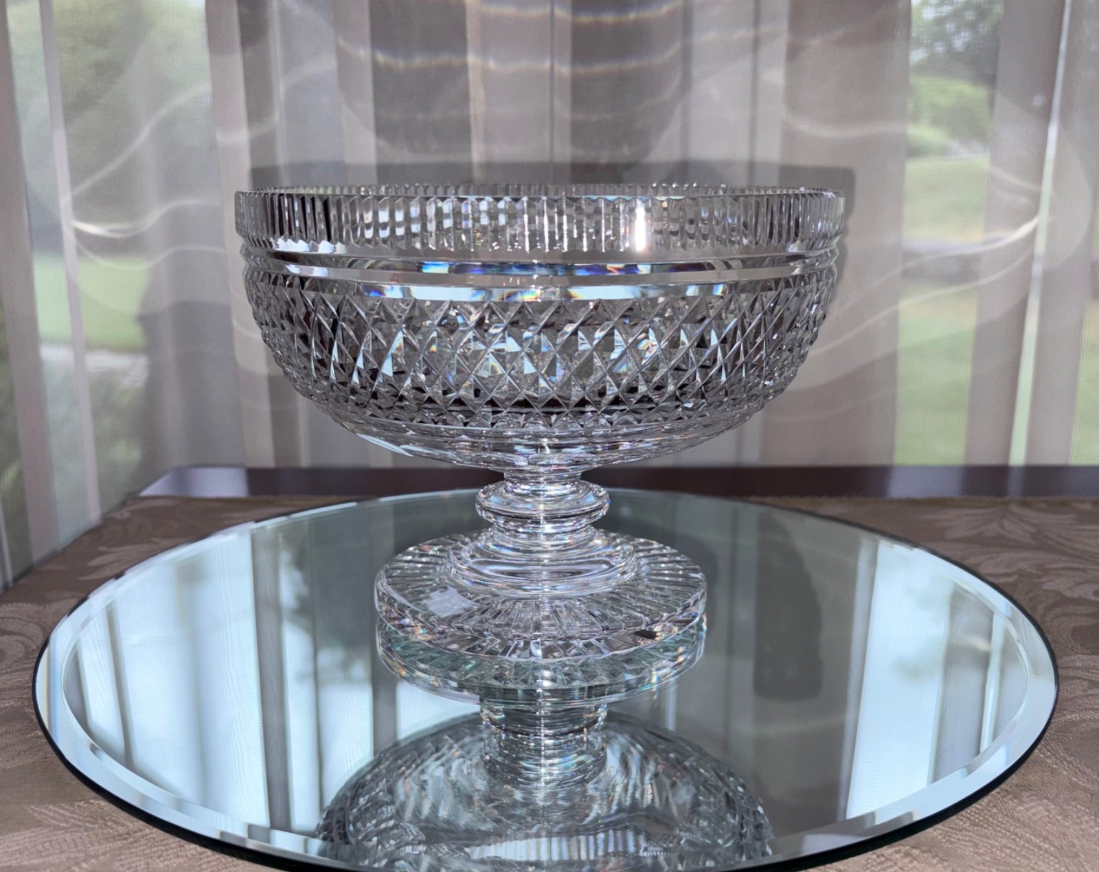 Vintage Waterford Crystal Castletown Footed Pedestal Centerpiece Bowl