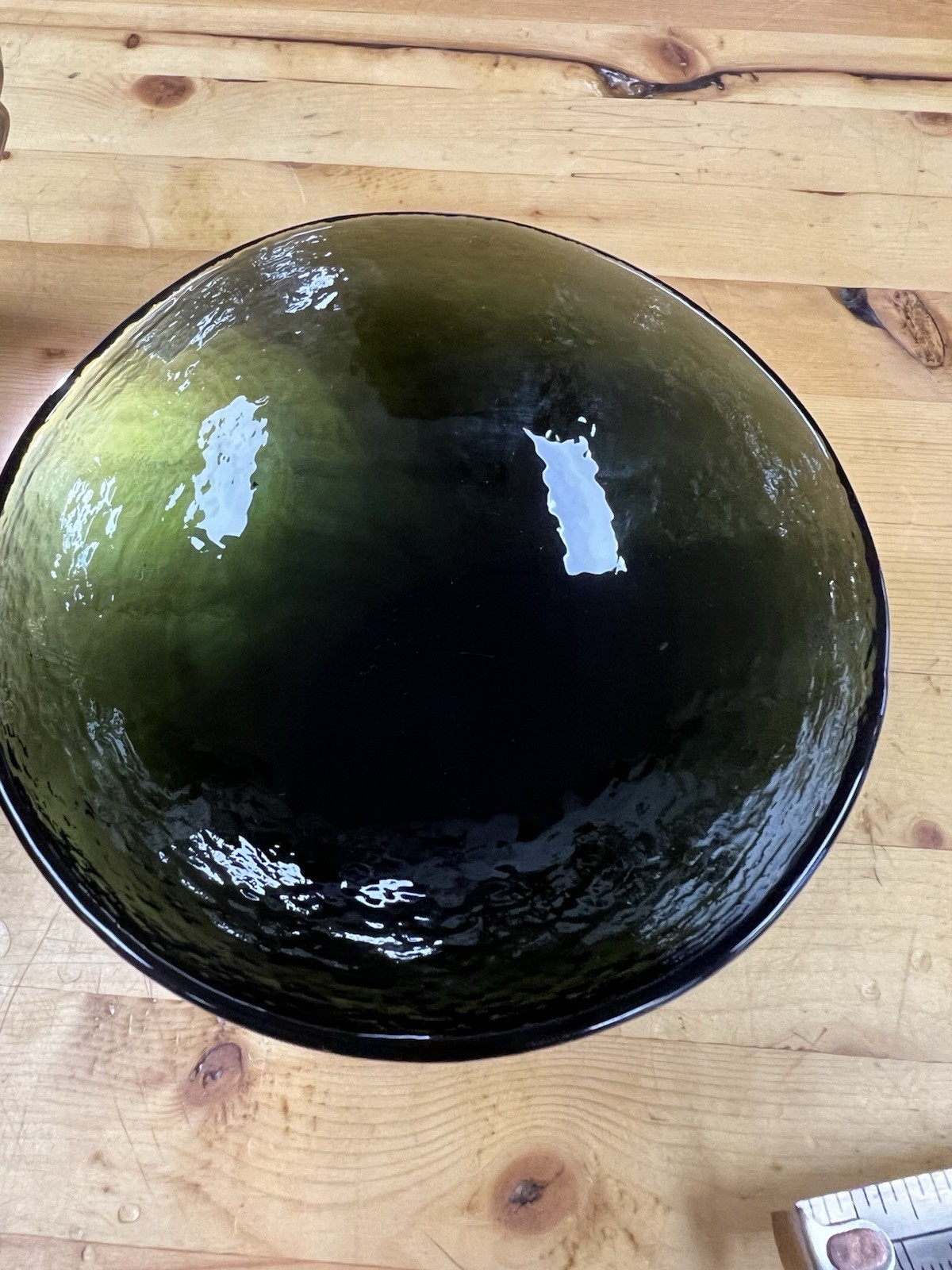Hudson Beach Recycled Glass Dark Green 4” Bowl