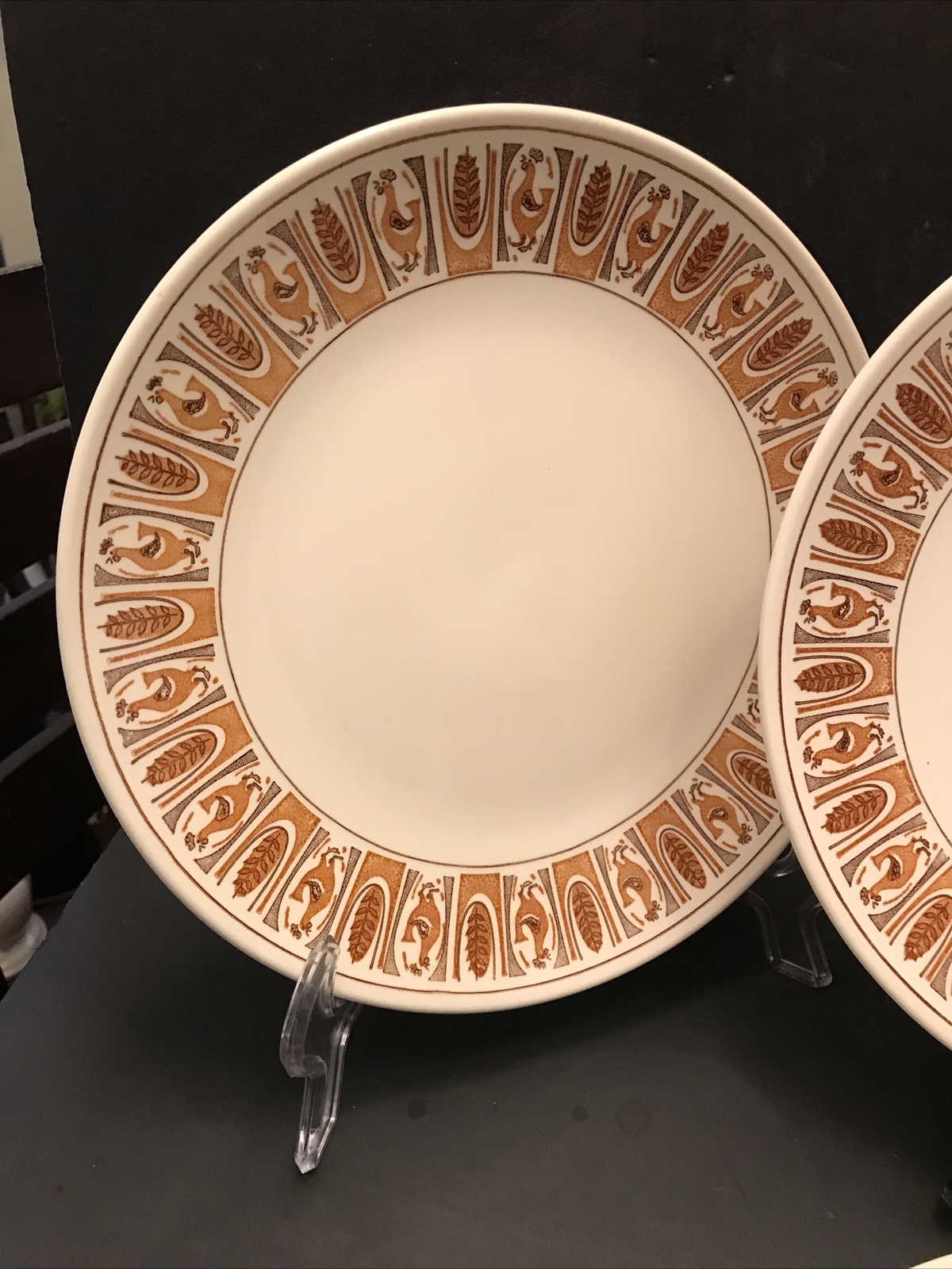 TAYLOR SMITH TAYLOR CHICKEN AND RICE DINNER PLATE TAYLORSTONE WHEAT BROWN Set 4