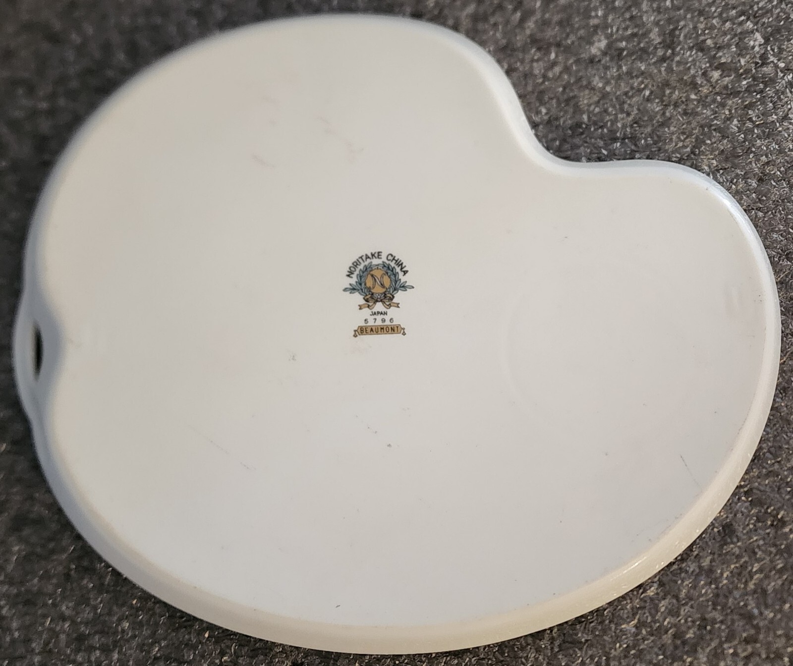 Noritake Beaumont 5796 Snack Saucer Bluebell flowers, Platinum Trim, 1950