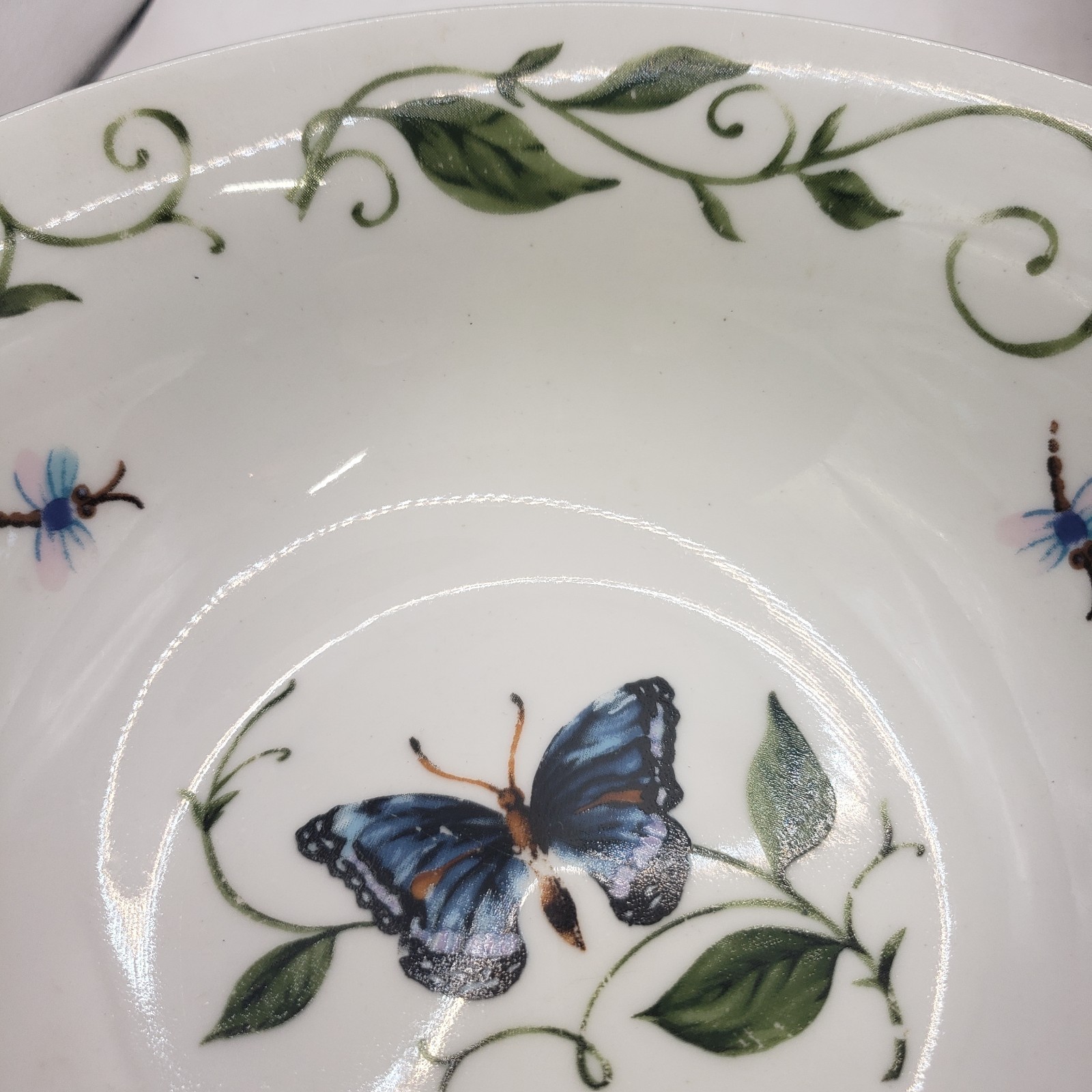2 Tabletops Unlimited Butterfly Ladybug 7” Cereal / Soup Bowls