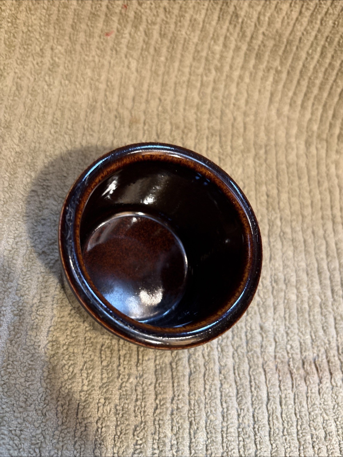 Vintage Brown Glazed Stoneware Salt Holder, Sides, Etc.